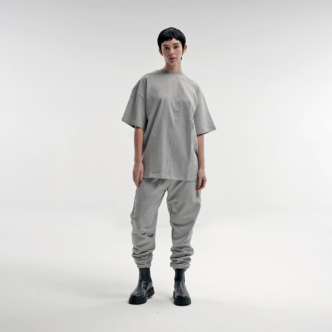 ULTRA LUXUS T-SHIRT 2.0 - GRAU MELIERT