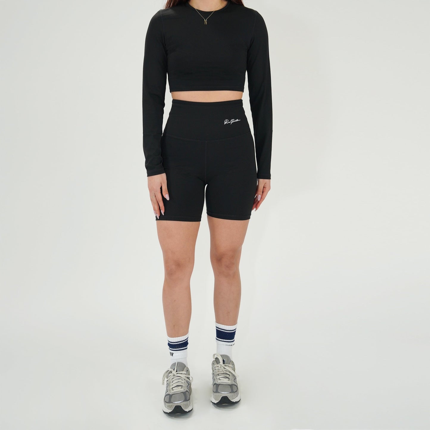 BIKERSHORTS MIT HOHER TAILLE, 7" – SCHWARZ