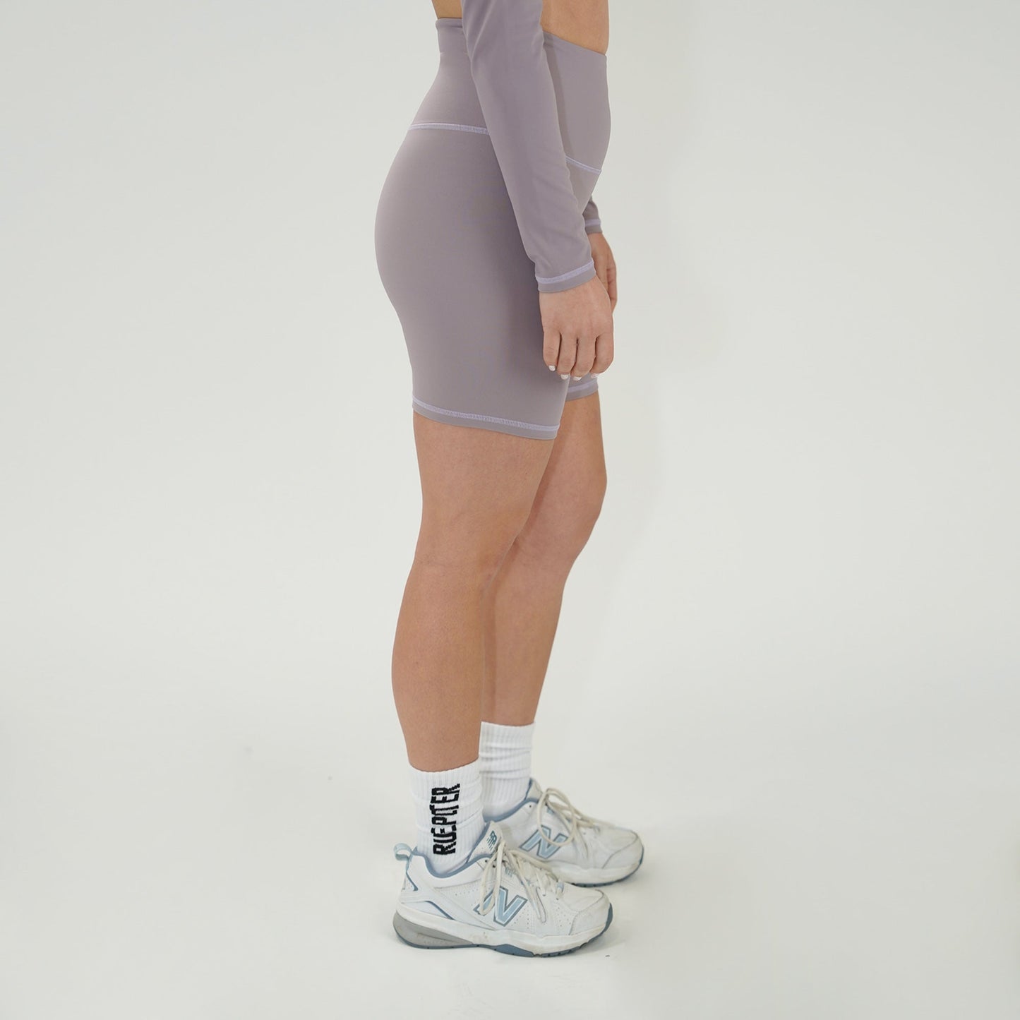 BIKERSHORTS MIT HOHER TAILLE, 7" – LAVENDEL