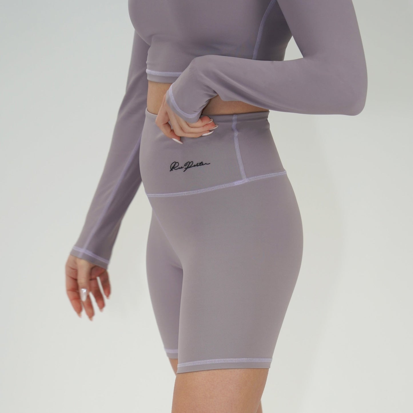 BIKERSHORTS MIT HOHER TAILLE, 7" – LAVENDEL