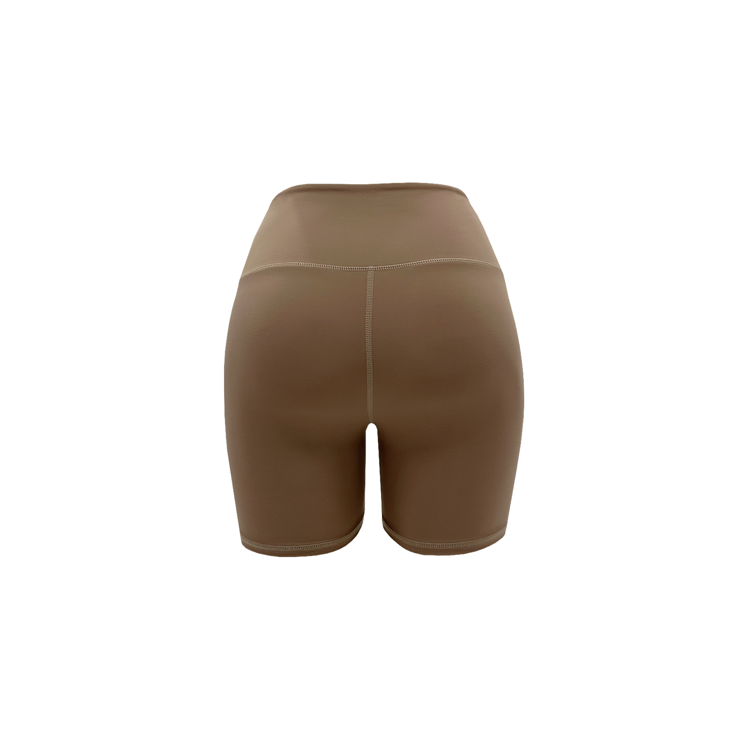 Bikershorts mit hoher Taille, 7 Zoll – Mokka