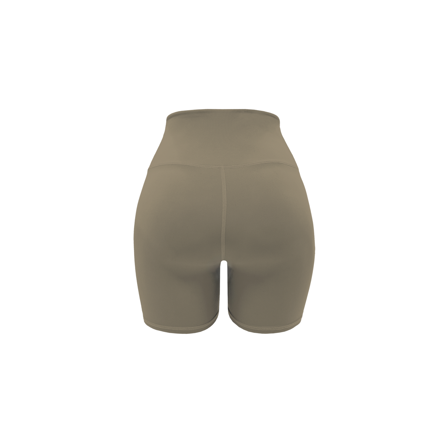 Bikershorts mit hoher Taille, 7 Zoll – Stein