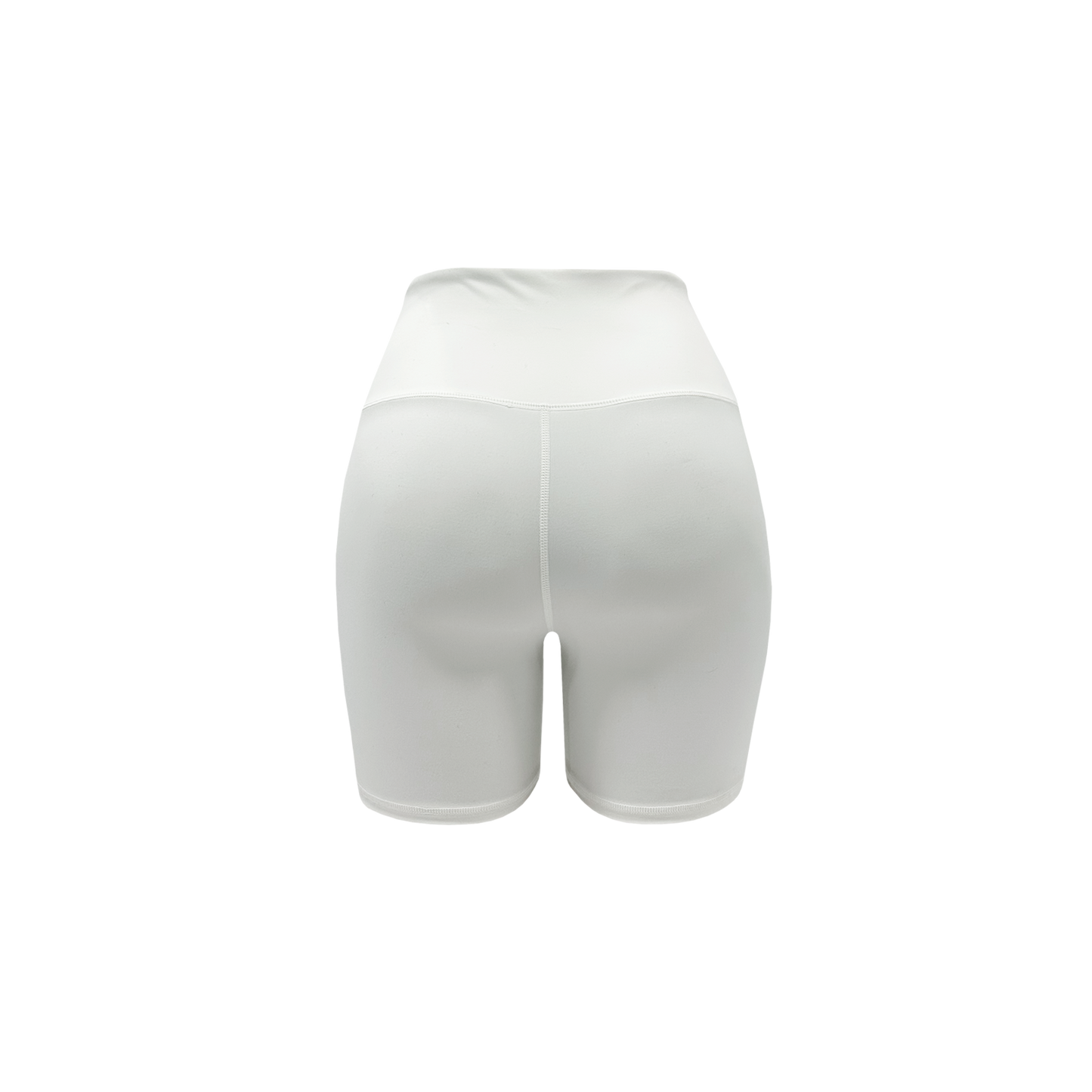 Bikershorts mit hoher Taille, 7 Zoll, Weiß