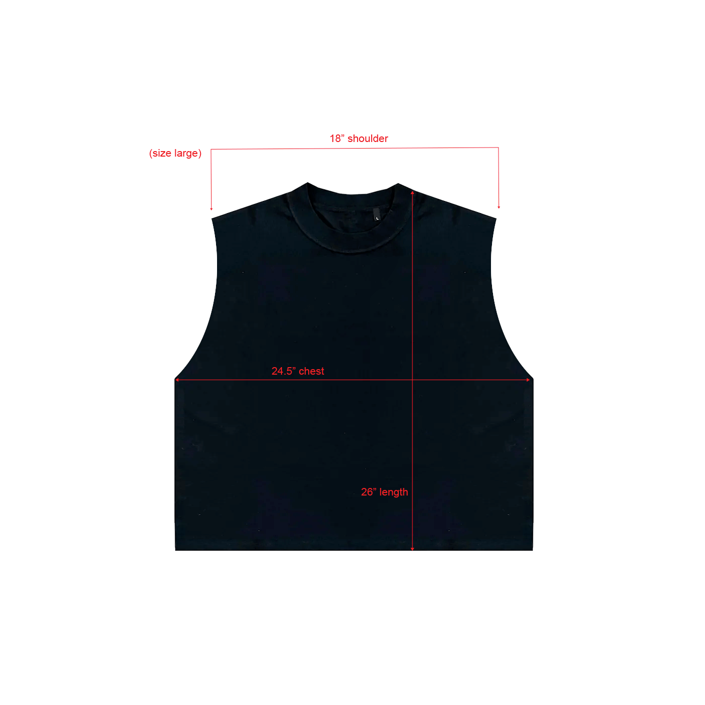 (VORBESTELLUNG) CUTOFF LUXUS-T-SHIRT – SCHWARZ