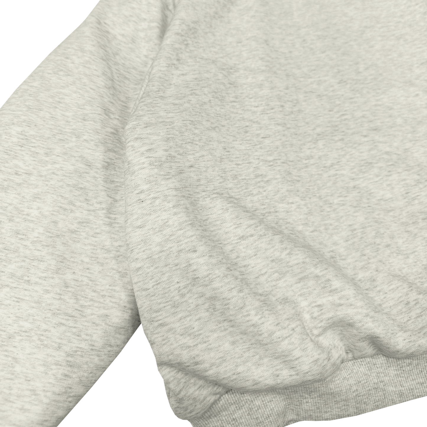 Doppellagiger, kastiger Kapuzenpullover mit großem Gesicht – Ash Heather