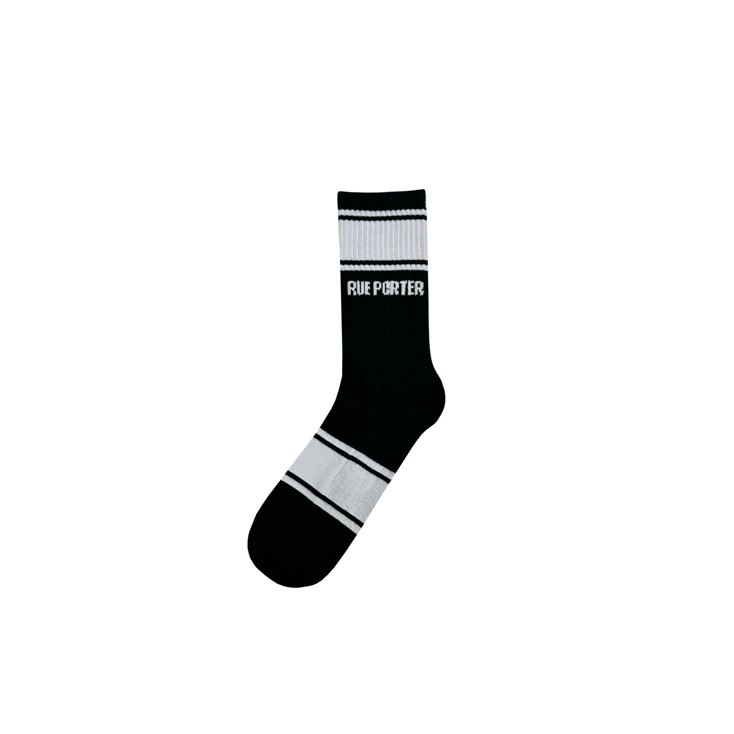 Double Stripe Socks in Black