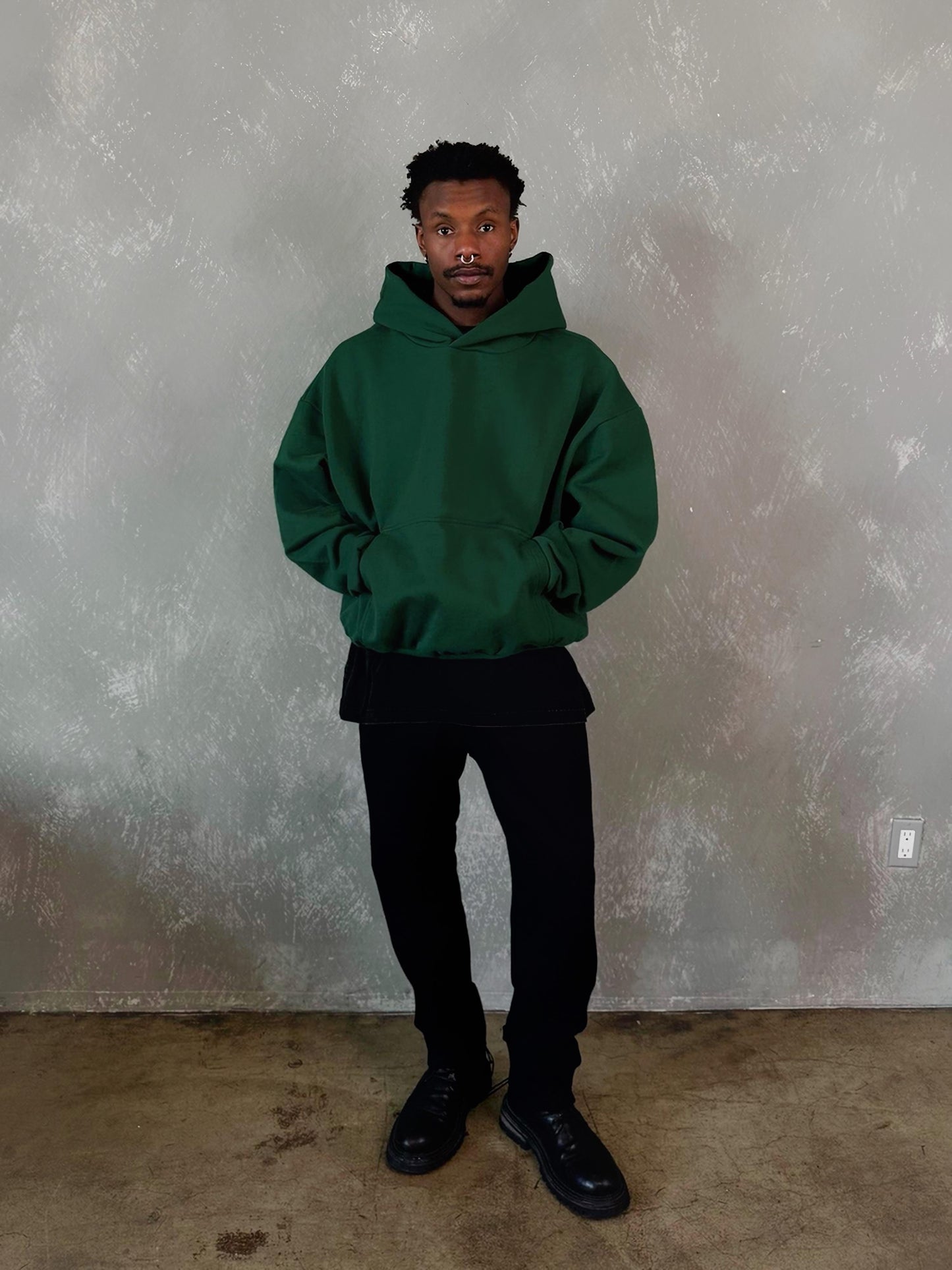 MADE IN ITALY | TIER-ONE PRIMEWEIGHT DESIGNER HOODIE - RACING GREEN