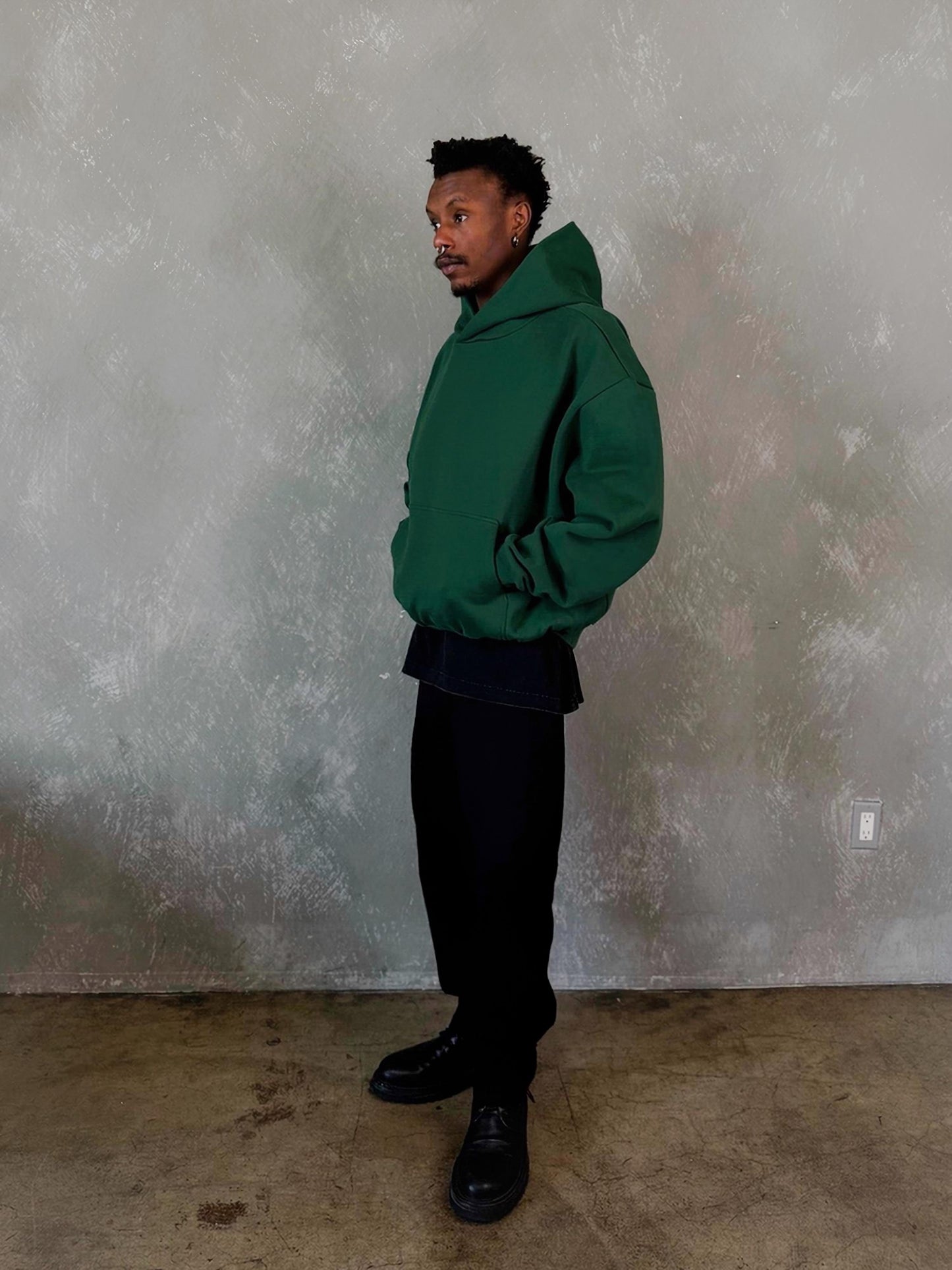 MADE IN ITALY | TIER-ONE PRIMEWEIGHT DESIGNER HOODIE - RACING GREEN