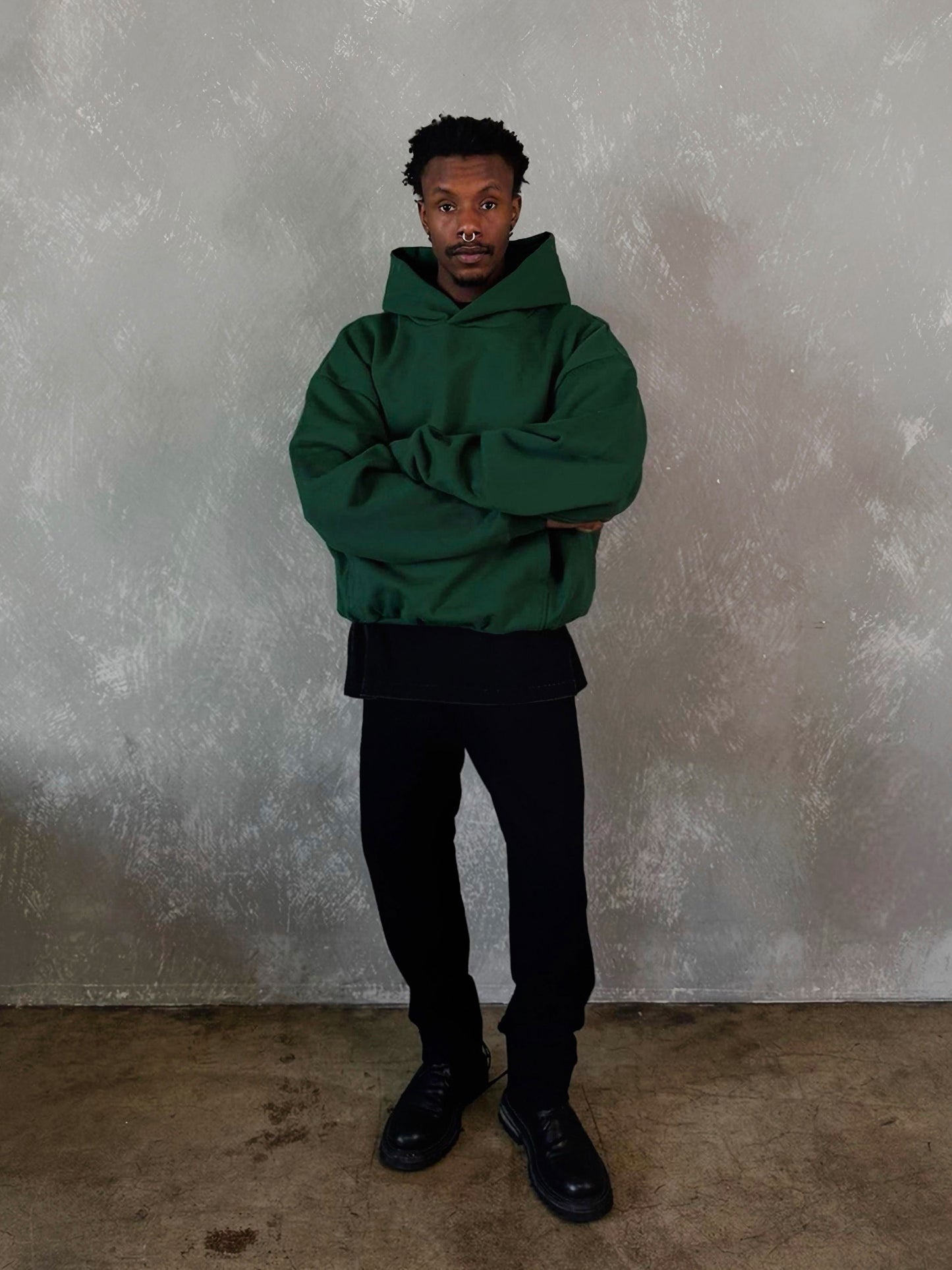 MADE IN ITALY | TIER-ONE PRIMEWEIGHT DESIGNER HOODIE - RACING GREEN