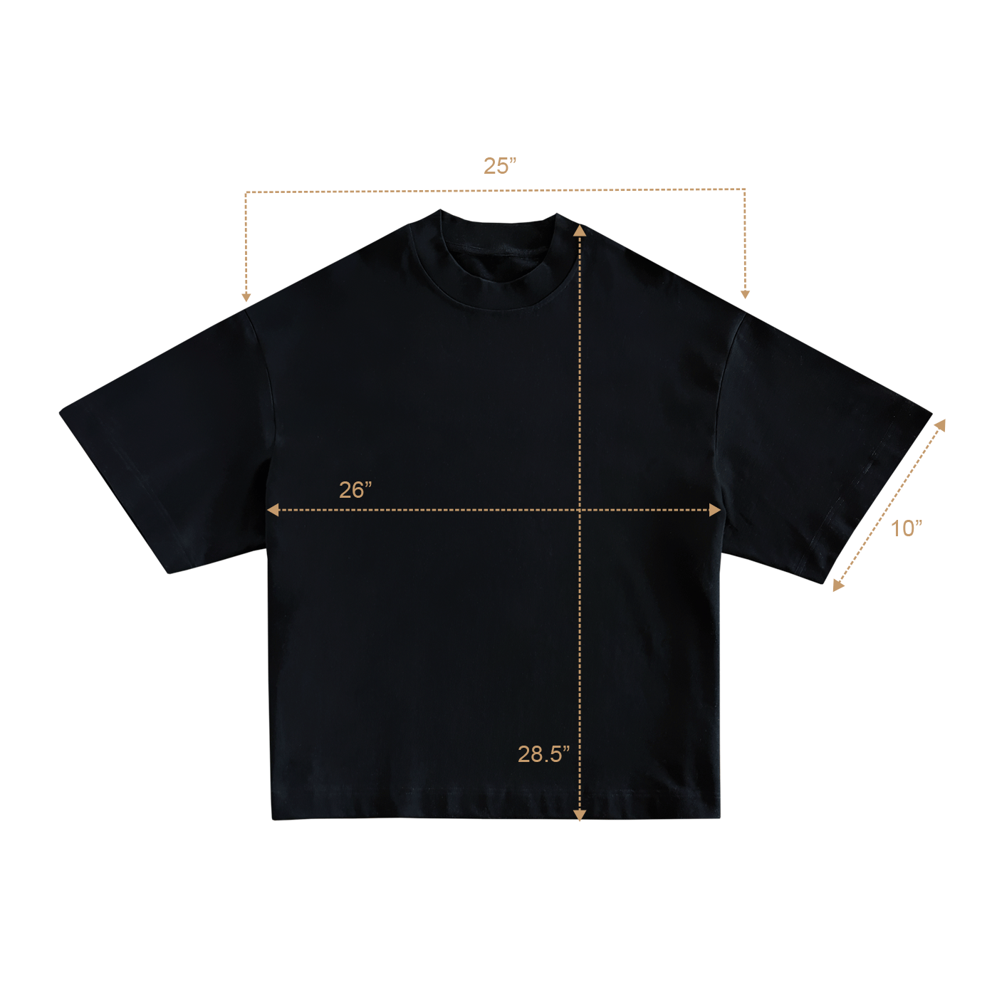 HERGESTELLT IN ITALIEN | DESIGNER-T-SHIRT 305GSM – SCHWARZ