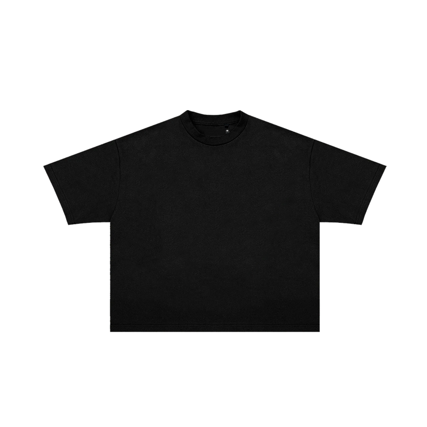(VORBESTELLUNG) KURZES KASTENFÖRMIGES HERREN-T-SHIRT – SCHWARZ