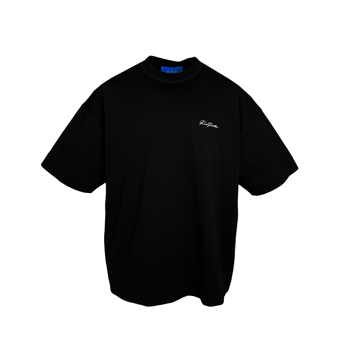 T-Shirt mit Signatur-Logo – Schwarz