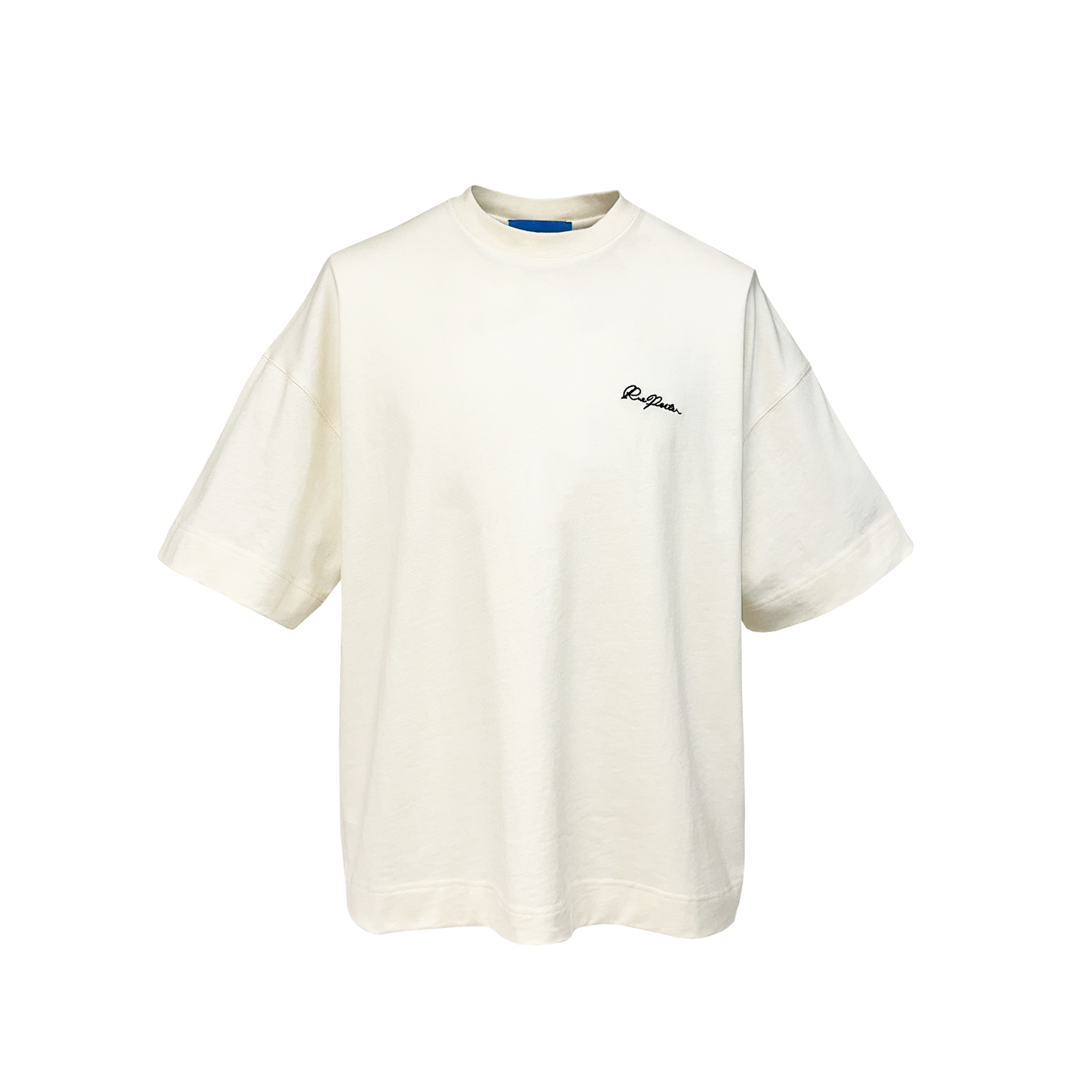 T-Shirt mit Signatur-Logo – Creme