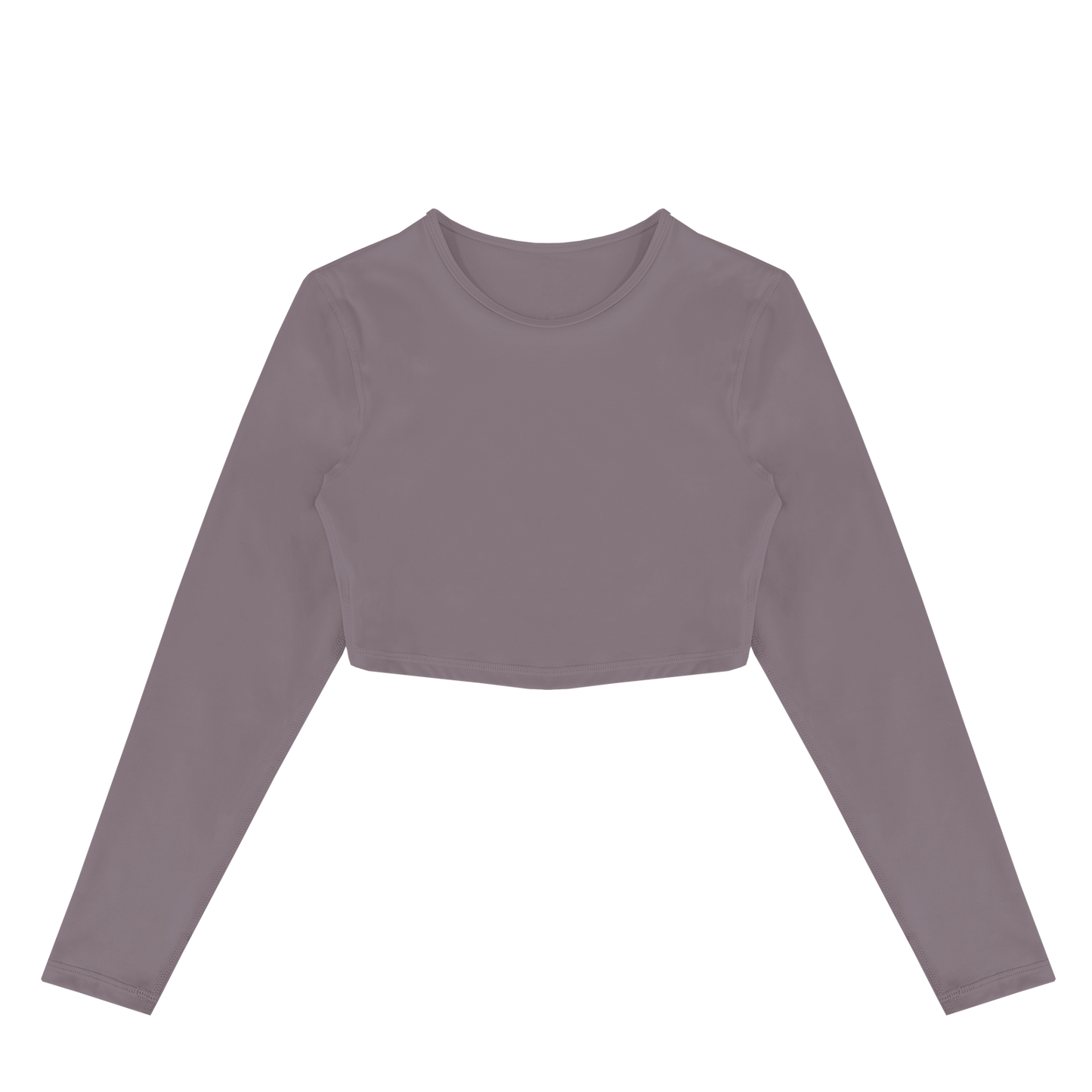 Tailliertes, kurzes Langarmshirt – Lavendel