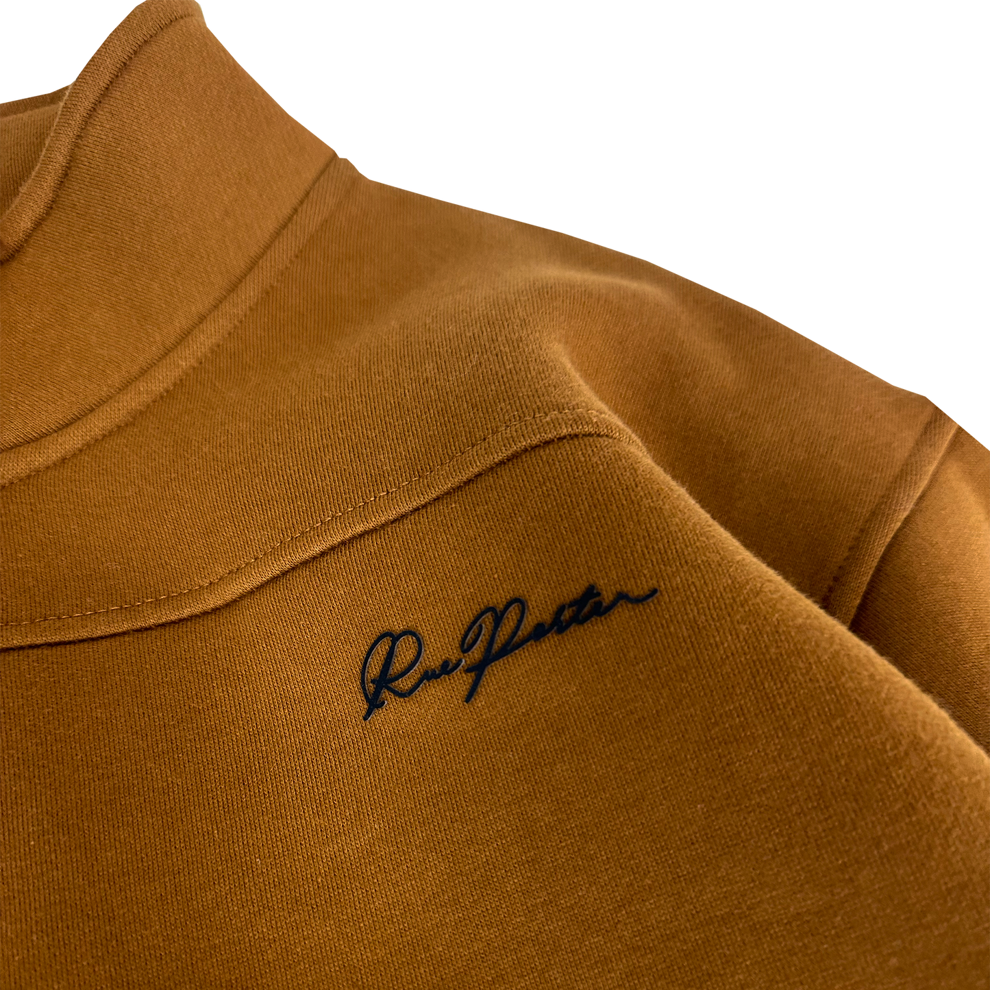 PULLOVER MIT HALBEM REISSVERSCHLUSS – KARAMELL