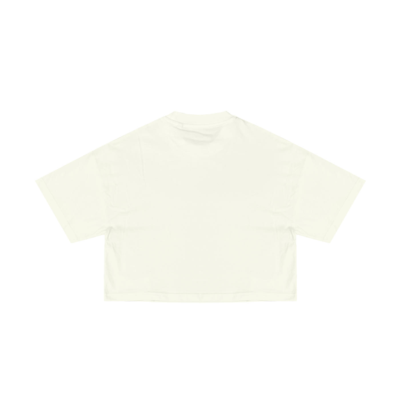 DAMEN CROPPED T-SHIRT - CREME