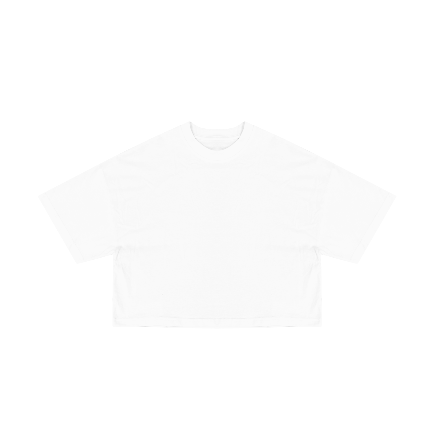 DAMEN CROPPED T-SHIRT - WEISS