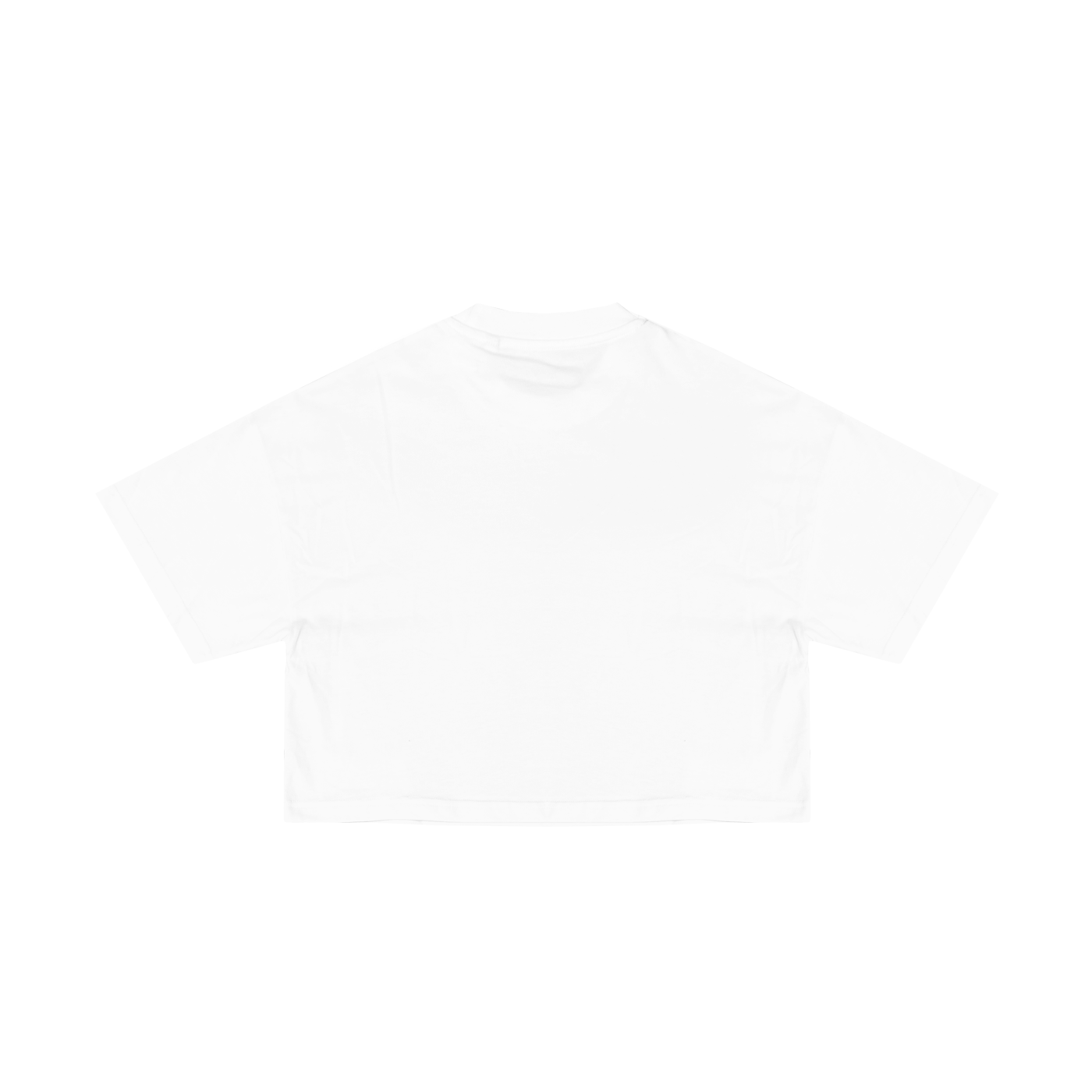 DAMEN CROPPED T-SHIRT - WEISS