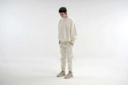 FRENCH TERRY TRAININGSHOSE - CREME