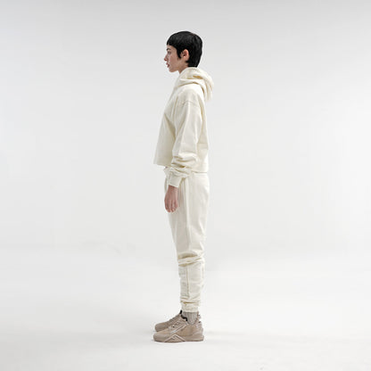 FRENCH TERRY TRAININGSHOSE - CREME