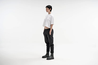 DAMEN CROPPED T-SHIRT - WEISS