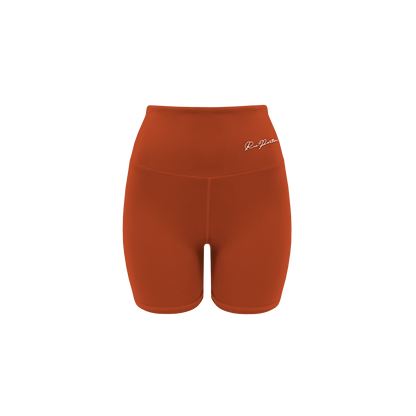 Bikershorts mit hoher Taille, 18 cm, Bernstein