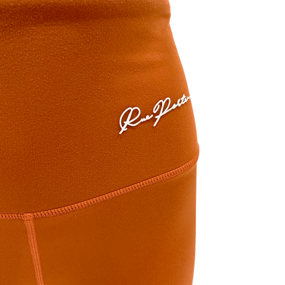 Bikershorts mit hoher Taille, 18 cm, Bernstein