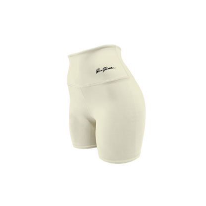 HIGH-WAIST BIKER SHORT 7" - IVORY