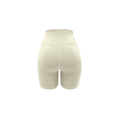 HIGH-WAIST BIKER SHORT 7" - IVORY