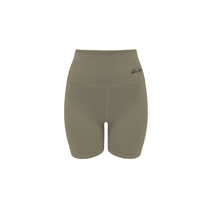HIGH-WAIST BIKER SHORT 7" - STONE