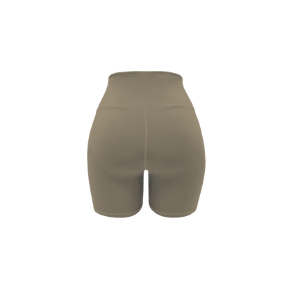 HIGH-WAIST BIKER SHORT 7" - STONE