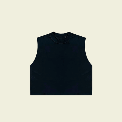 (VORBESTELLUNG) CUTOFF LUXUS-T-SHIRT – SCHWARZ [RP08]