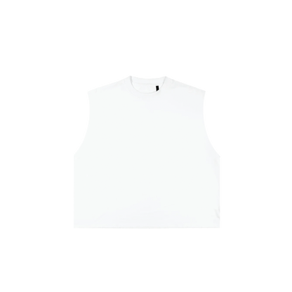(PREORDER) CROPPED BOXY TANK - WHITE