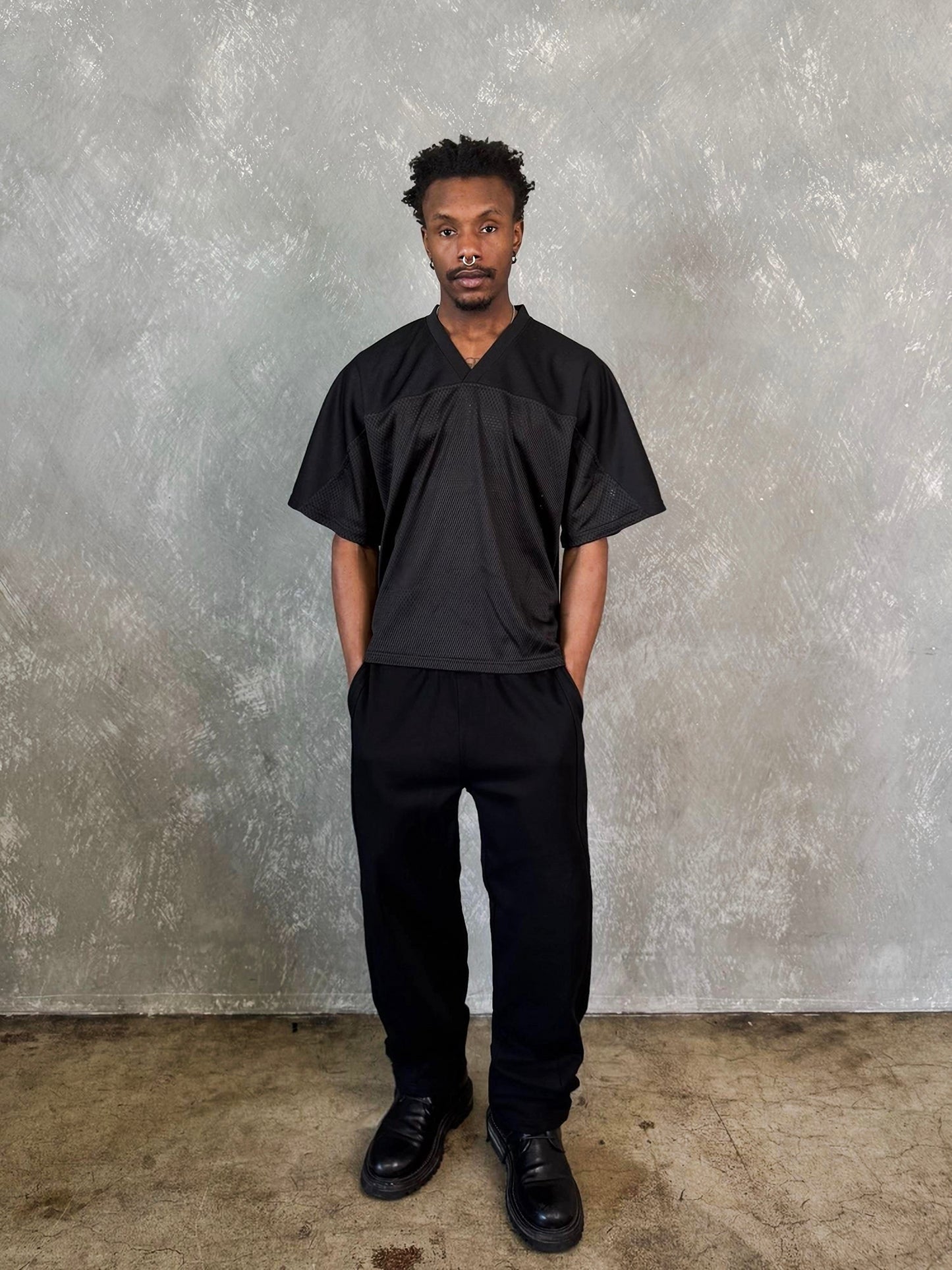 MADE IN ITALY | PLEATED STRAIGHT SWEATPANTS - BLACK [MIT-PS1]