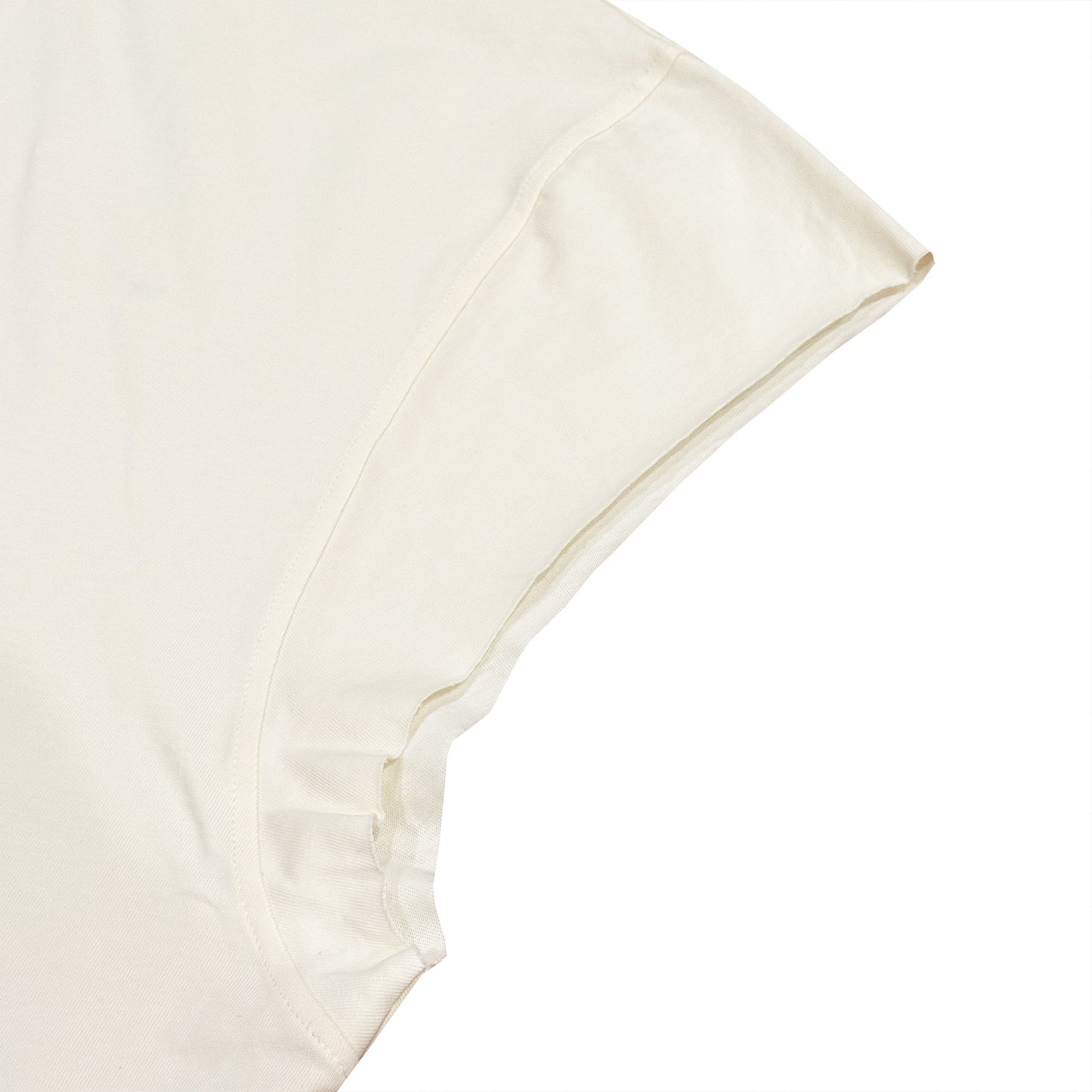 MADE IN ITALY | CONTRAST RAWCUT TOP - CREAM/RED [MIT-CR1]