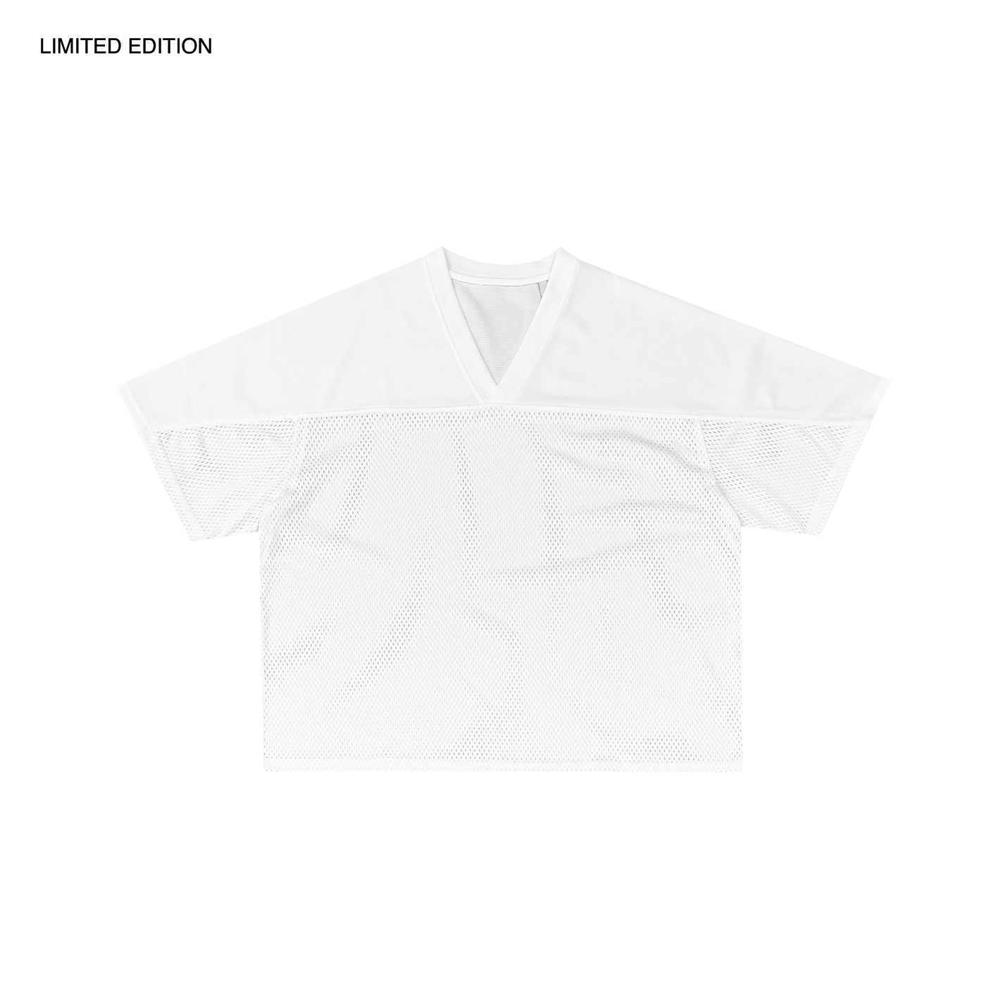 MADE IN ITALY | CROPPED MESH PRACTICE JERSEY - WHITE [MIT-M1]