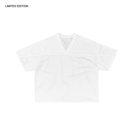 MADE IN ITALY | CROPPED MESH PRACTICE JERSEY - WHITE [MIT-M1]