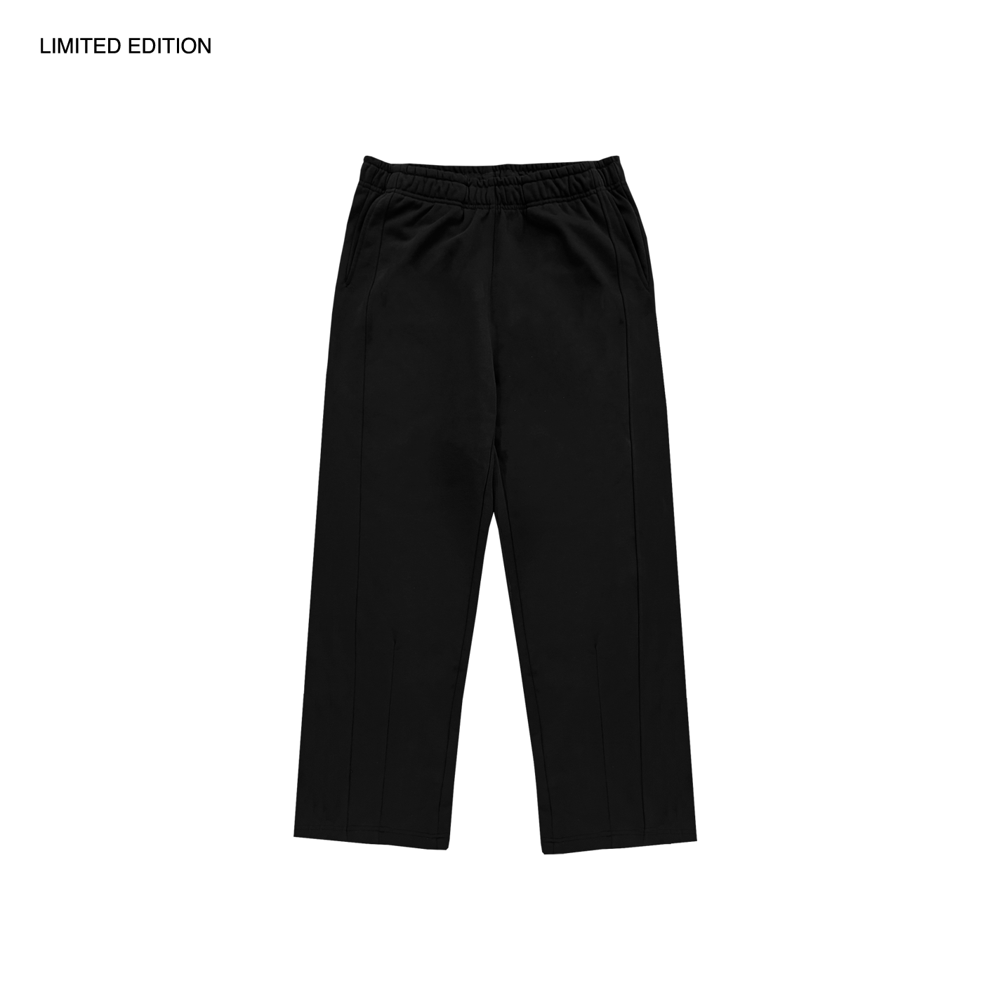 MADE IN ITALY | PLEATED STRAIGHT SWEATPANTS - BLACK [MIT-PS1]