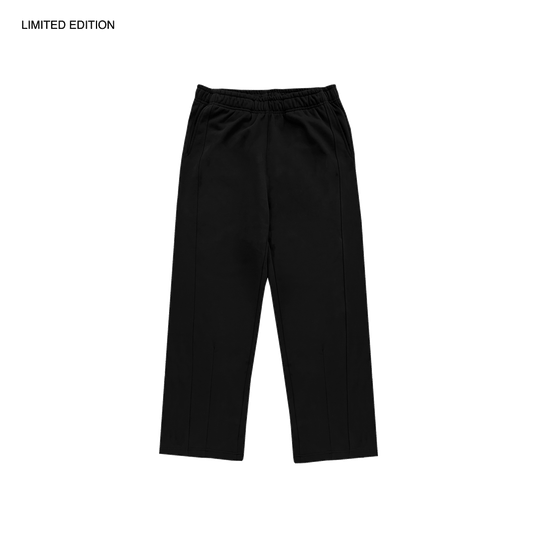 MADE IN ITALY | PLEATED STRAIGHT SWEATPANTS - BLACK [MIT-PS1]