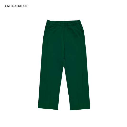 MADE IN ITALY | PLEATED STRAIGHT SWEATPANTS - DARK GREEN [MIT-PS1]