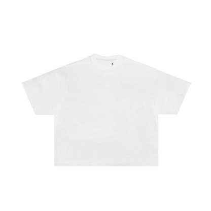 MENS CROPPED BOXY LUXURY TEE - WHITE [RP29]