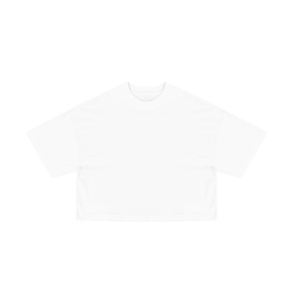 DAMEN CROPPED T-SHIRT - WEISS