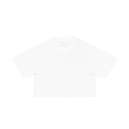 DAMEN CROPPED T-SHIRT - WEISS